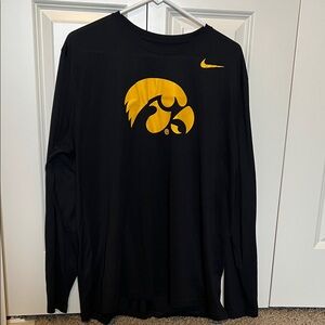 Nike Black and Yellow Long Sleeve Tee
